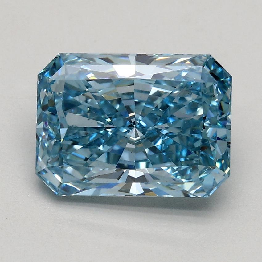 1.69 Ct. Fancy Intense Blue Radiant Lab Grown Diamond