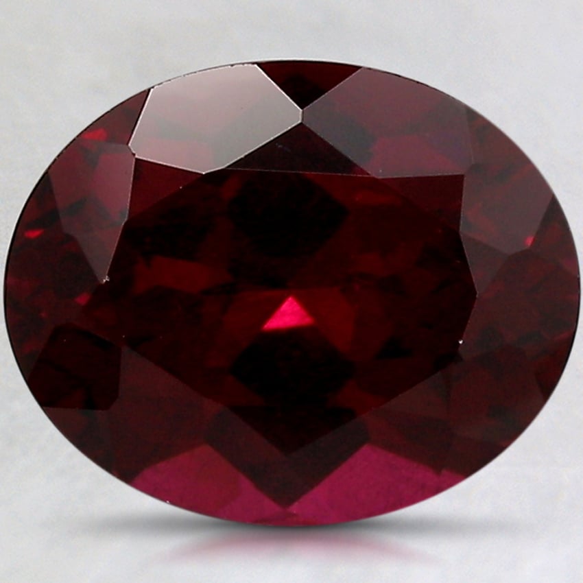10.1x8.1mm Unheated Red Oval Rhodolite Garnet