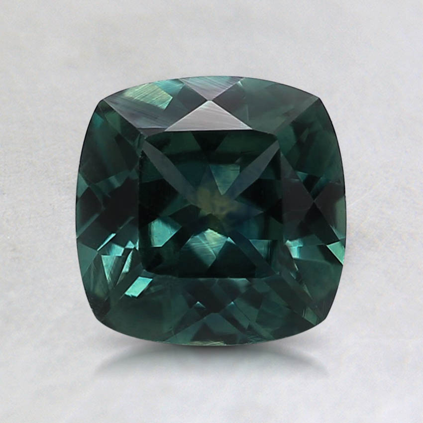 6.5x6.4mm Teal Cushion Montana Sapphire