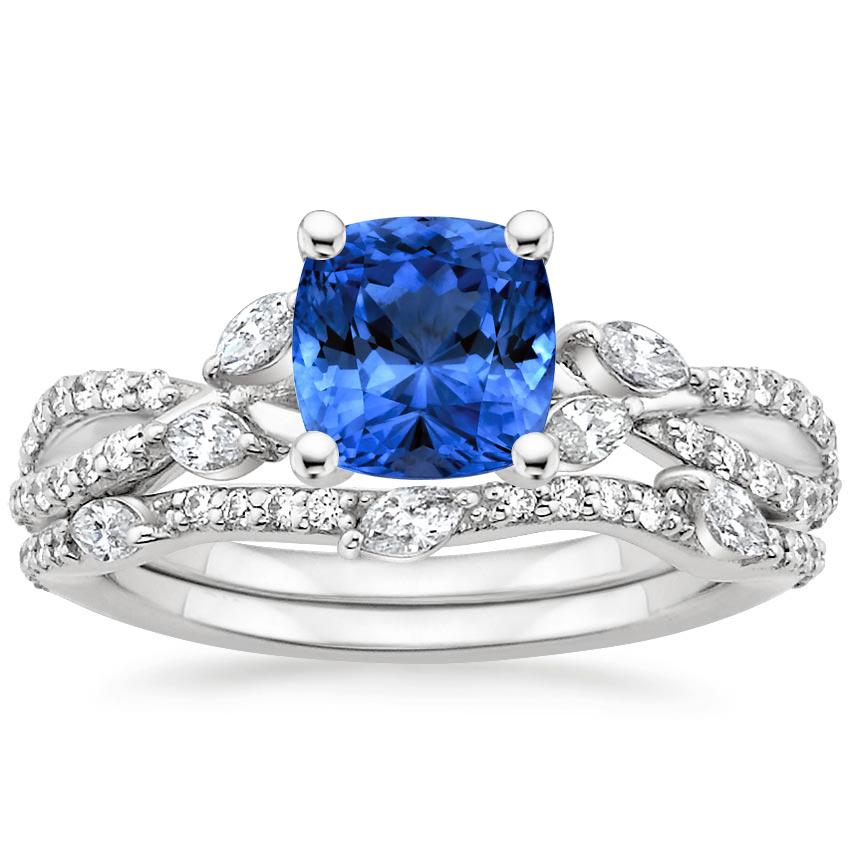 Sapphire Luxe Willow Bridal Set (1/2 ct. tw.) in 18K White Gold