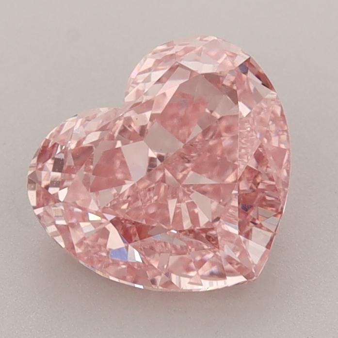 1.67 Ct. Fancy Vivid  Pink Heart Lab Grown Diamond
