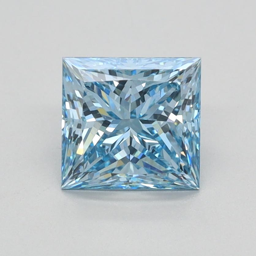 1.09 Ct. Fancy Vivid Blue Princess Lab Grown Diamond