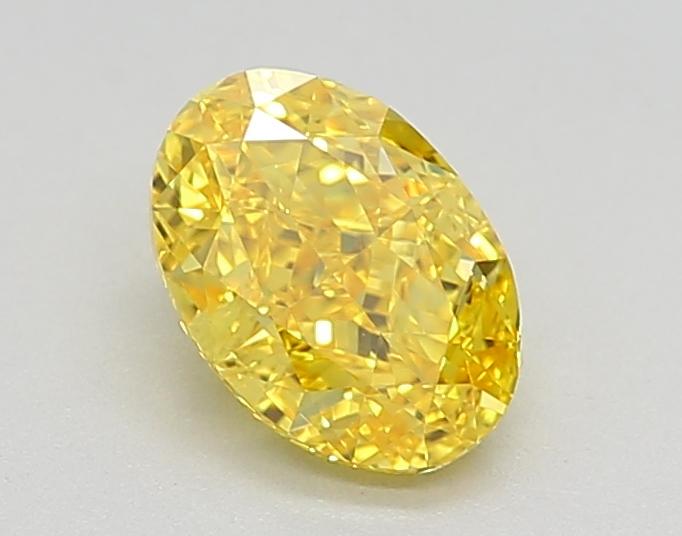 1.01 Ct. Fancy Vivid  Yellow Oval Lab Grown Diamond