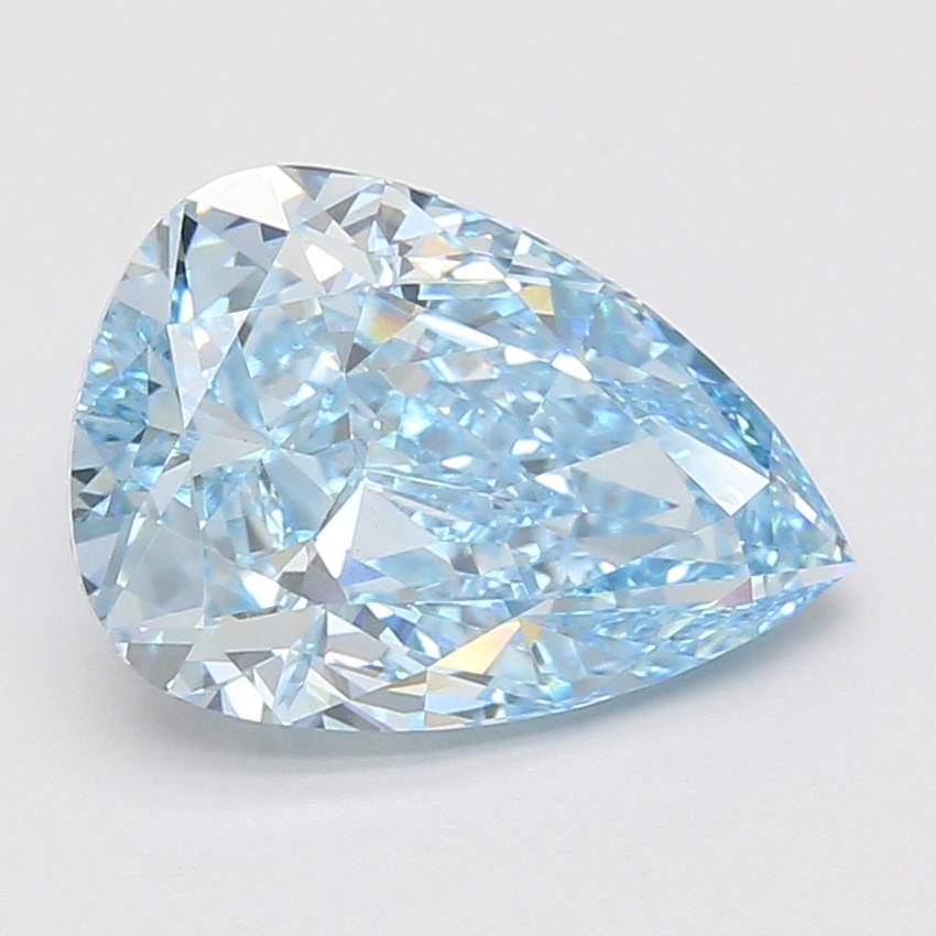 4.05 Ct. Fancy Vivid Blue Pear Lab Grown Diamond