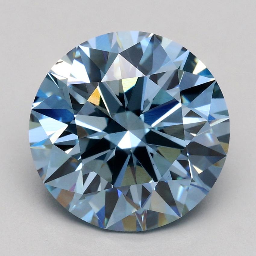 3.00 Ct. Fancy Blue Round Lab Grown Diamond