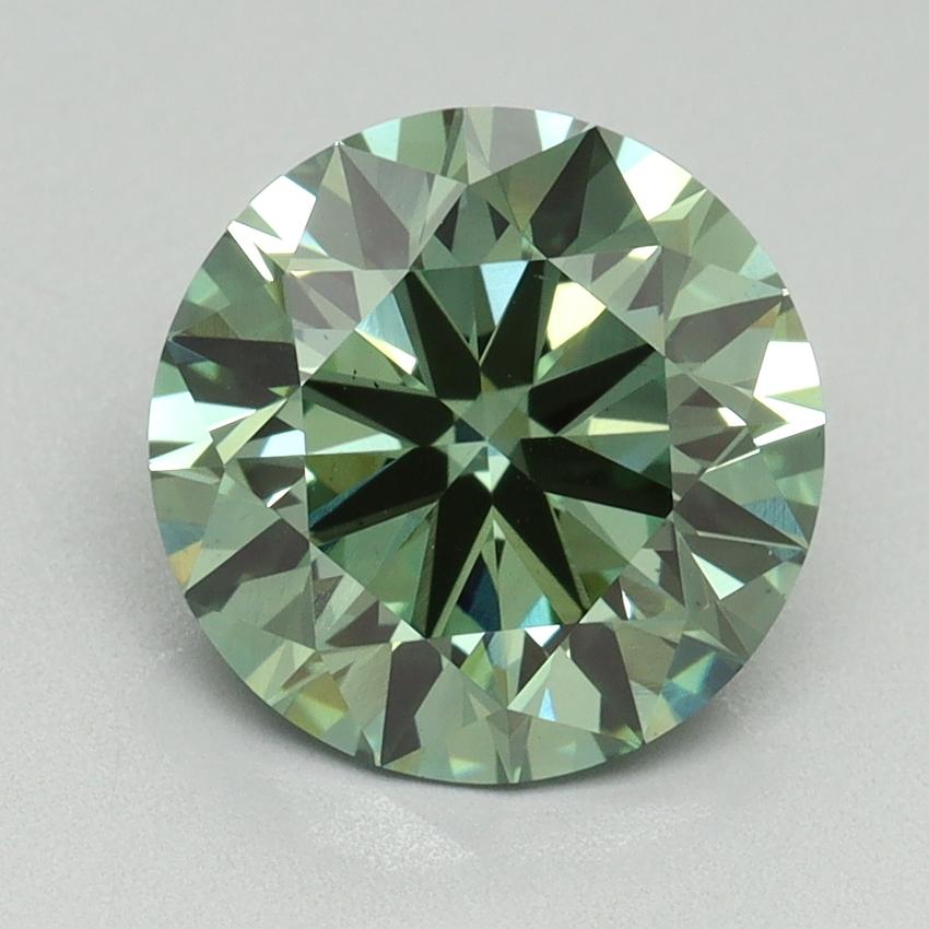 2.99 Ct. Fancy Vivid Green Round Lab Grown Diamond