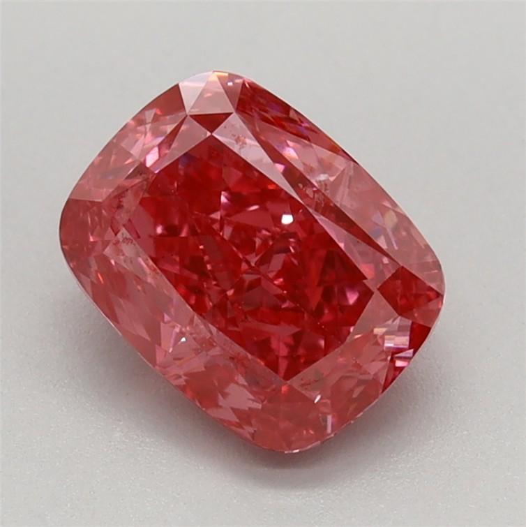 1.33 Ct. Fancy Vivid Pink Cushion Lab Grown Diamond