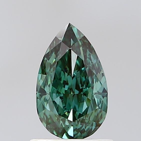 1.06 Ct. Fancy Vivid Green Pear Lab Grown Diamond
