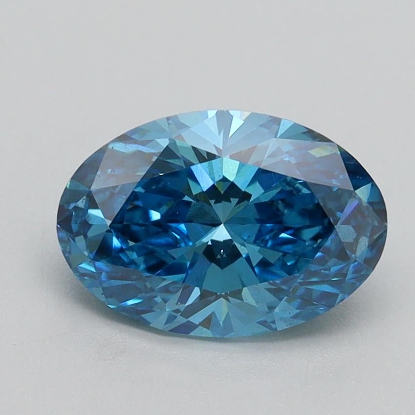 1.52 Ct. Fancy Vivid Blue Oval Lab Grown Diamond
