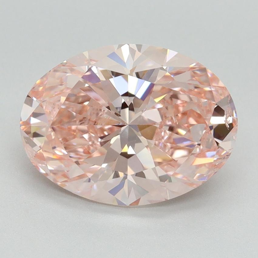 3.02 Ct. Fancy Intense Pink Oval Lab Grown Diamond