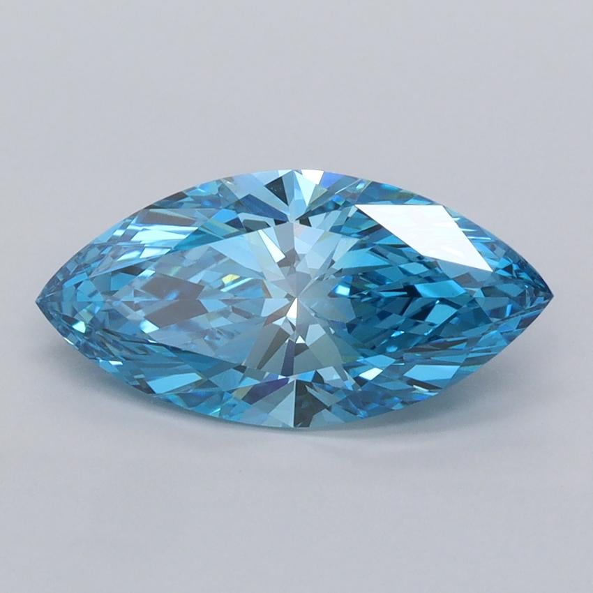 1.98 Ct. Fancy Vivid  Blue Marquise Lab Grown Diamond