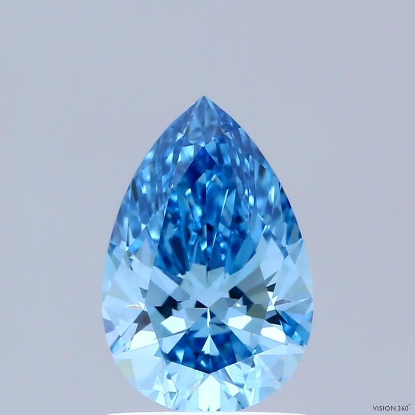1.02 Ct. Fancy Vivid  Blue Pear Lab Grown Diamond