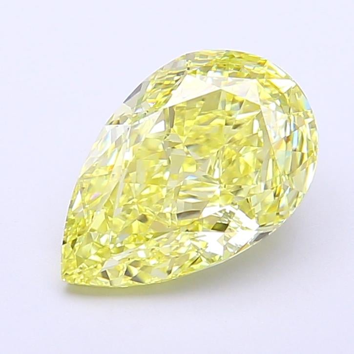 2.53 Ct. Fancy Intense  Yellow Pear Lab Grown Diamond