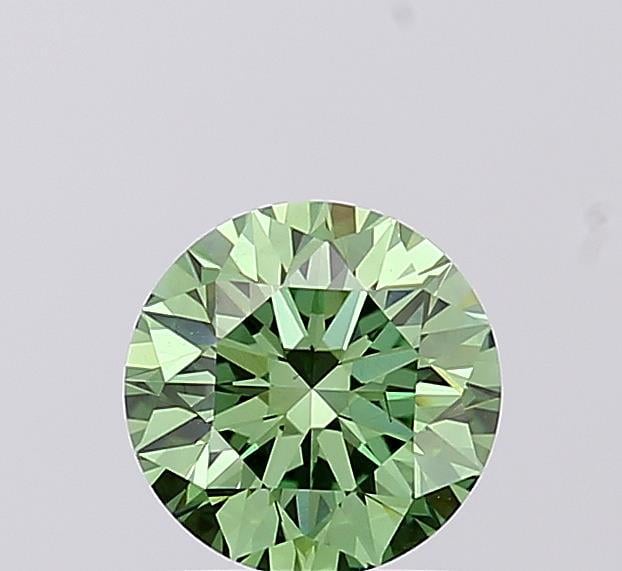 1.08 Ct. Fancy Vivid  Green Round Lab Grown Diamond