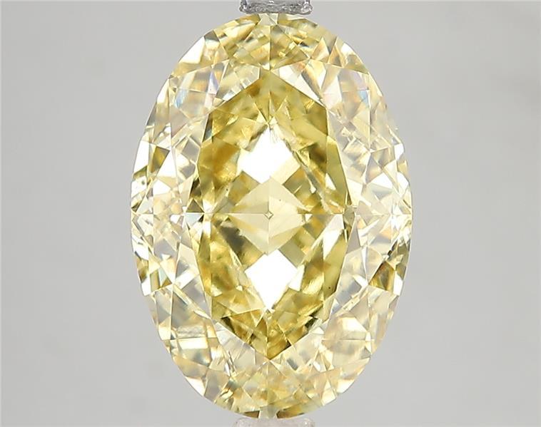 5.15 Ct. Fancy Vivid Yellow Oval Lab Grown Diamond