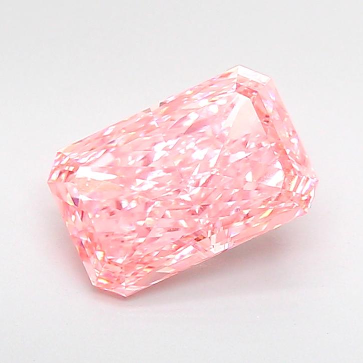 2.09 Ct. Fancy Vivid  Pink Radiant Lab Grown Diamond