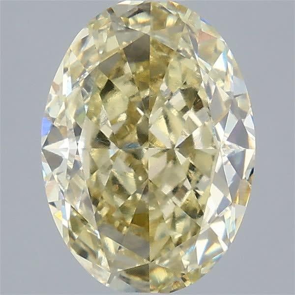 3.07 Ct. Fancy Yellow Oval Lab Grown Diamond