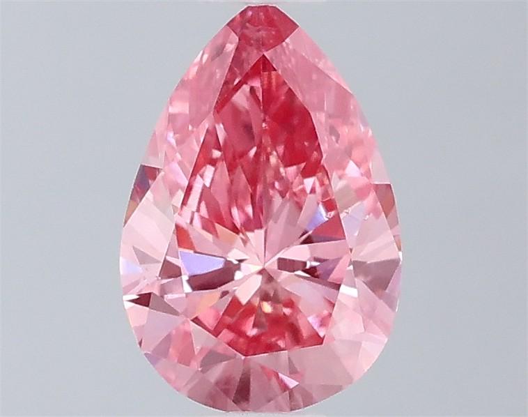 0.74 Ct. Fancy Vivid Pink Pear Lab Grown Diamond
