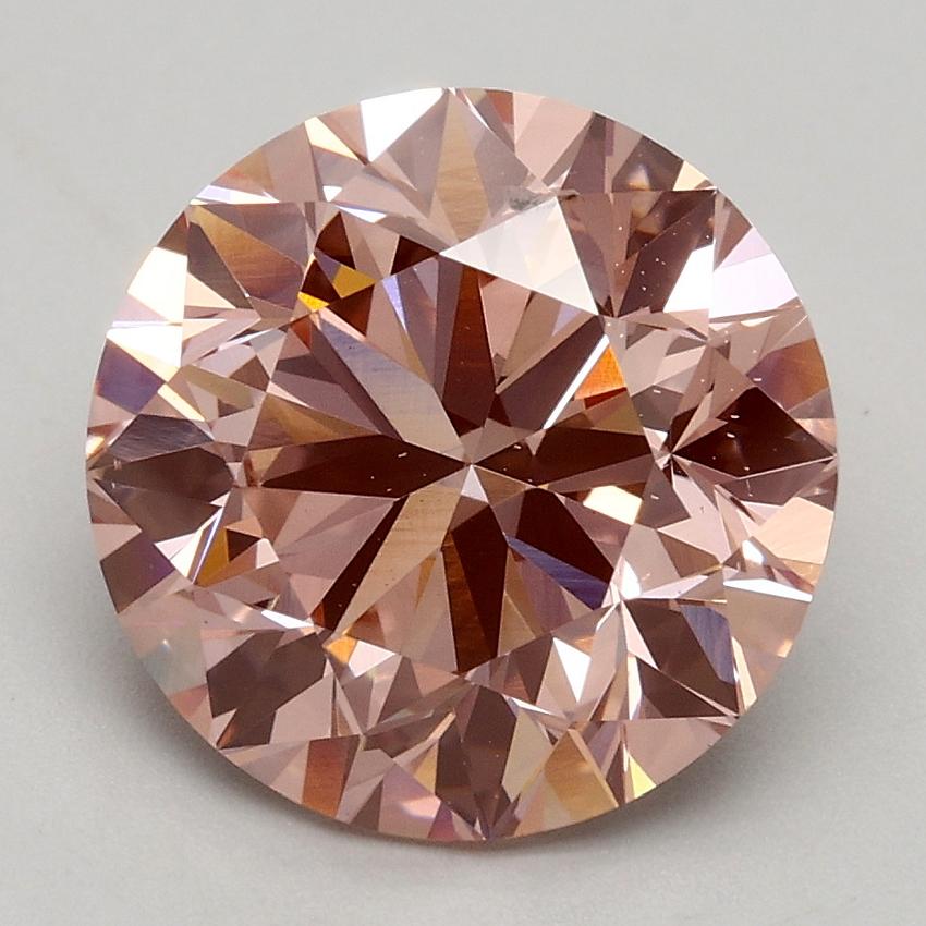 3.01 Ct. Fancy Intense Pink Round Lab Grown Diamond