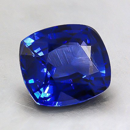 7.6x6.8mm Super Premium Blue Cushion Sapphire