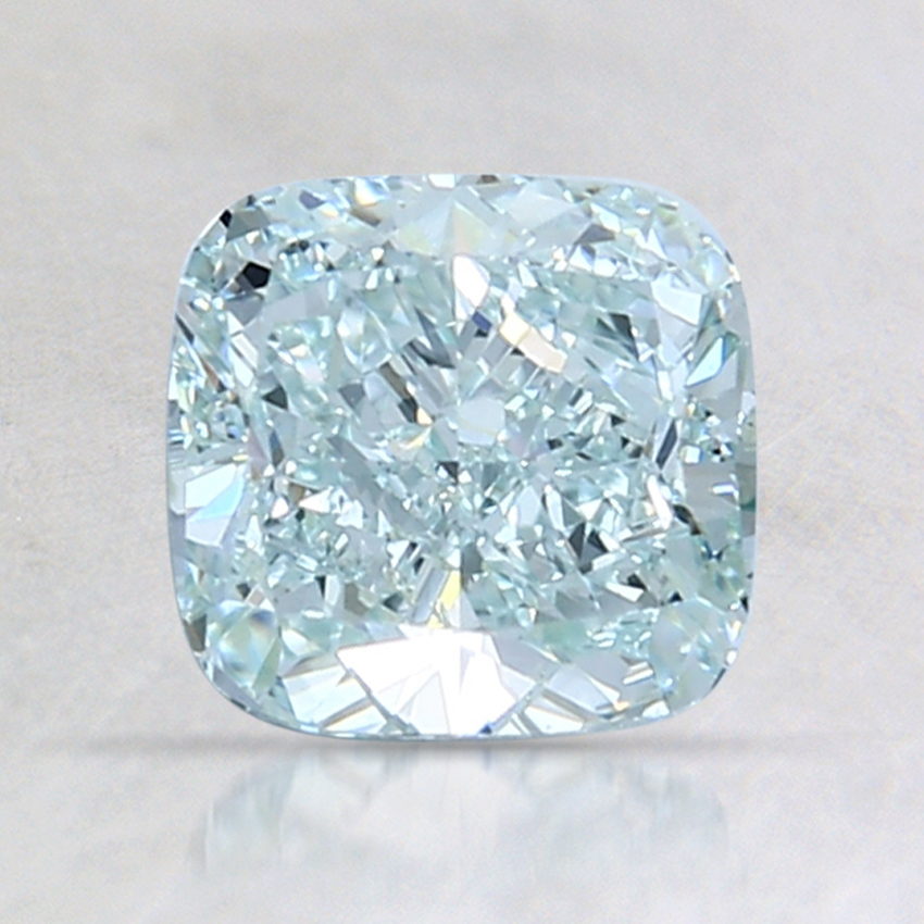 1.53 Ct. Fancy Blue-Green Cushion Diamond