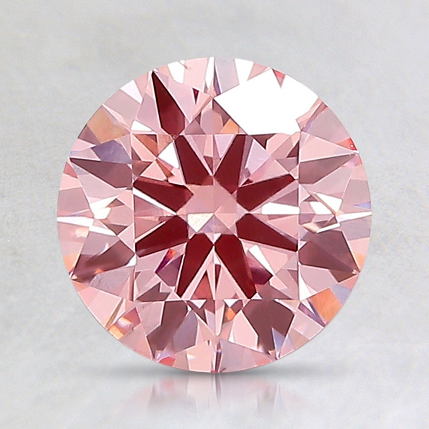1.58 Ct. Fancy Intense Pink Round Lab Created Diamond