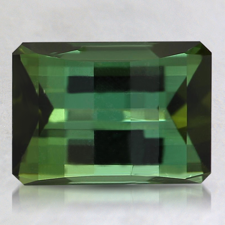 9.1x6.6mm Unheated Green Modified Emerald Tourmaline