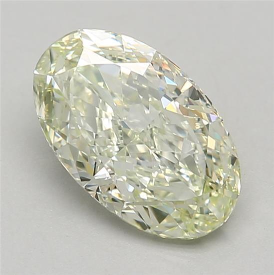 1.34 Ct. Light Greenish Yellow Oval Lab Grown Diamond