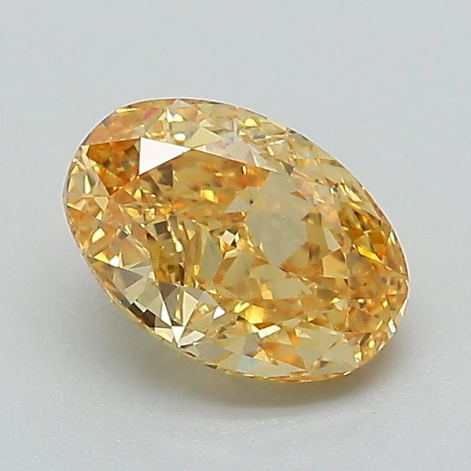 1.04 Ct. Fancy Vivid Yellow Oval Lab Grown Diamond