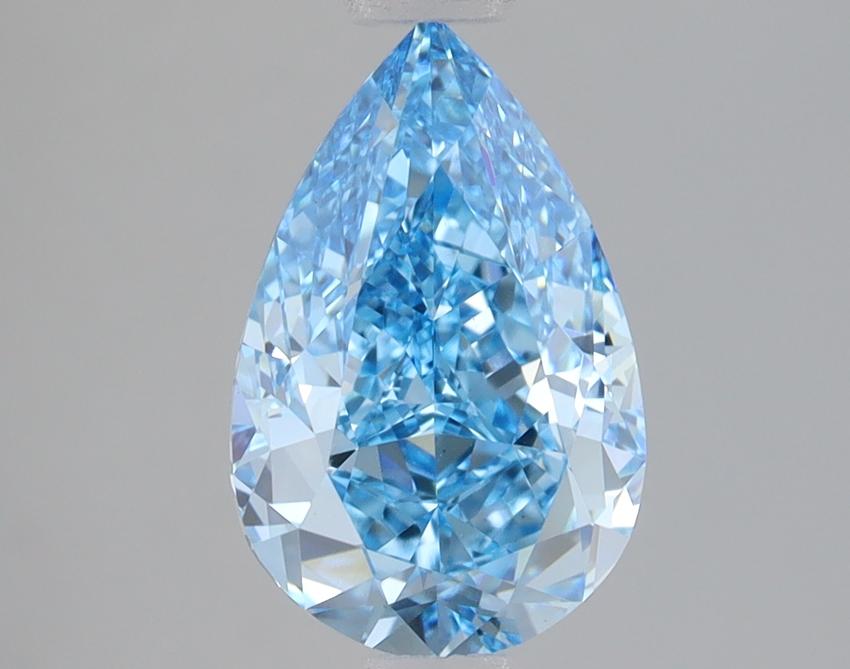 2.16 Ct. Fancy Vivid Blue Pear Lab Grown Diamond