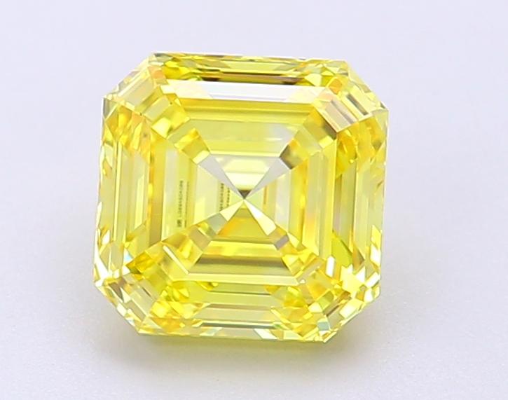 1.92 Ct. Fancy Vivid Yellow Asscher Lab Grown Diamond