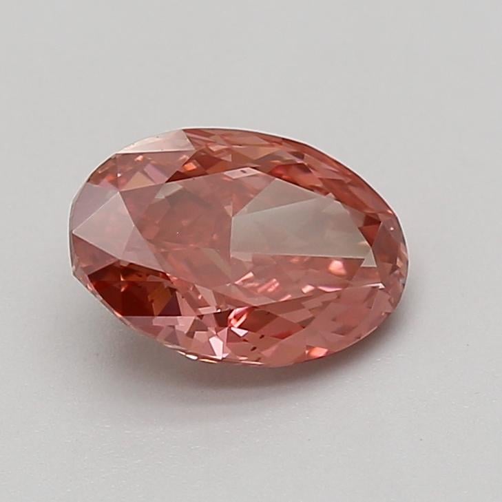 1.58 Ct. Fancy Vivid Pink Oval Lab Grown Diamond