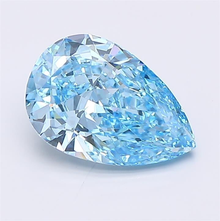 2.05 Ct. Fancy Vivid  Blue Pear Lab Grown Diamond