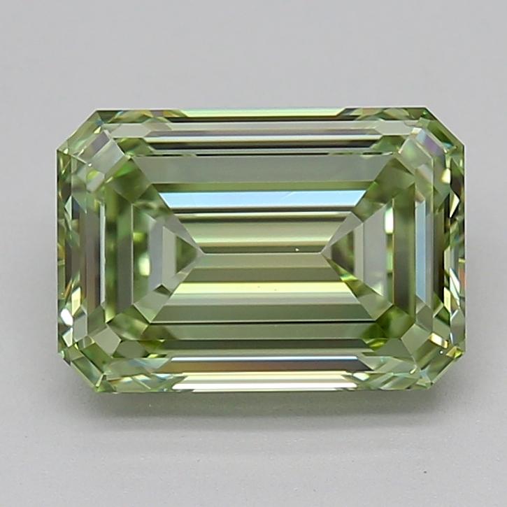3.02 Ct. Fancy Intense  Green Emerald Lab Grown Diamond