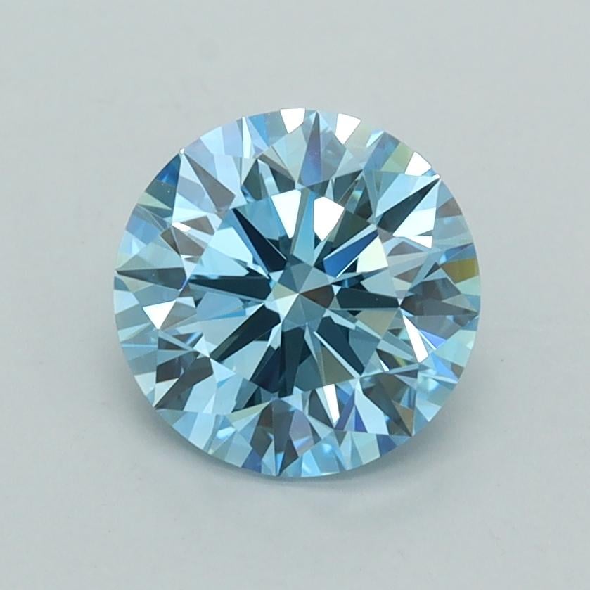 1.41 Ct. Fancy Vivid  Blue Round Lab Grown Diamond