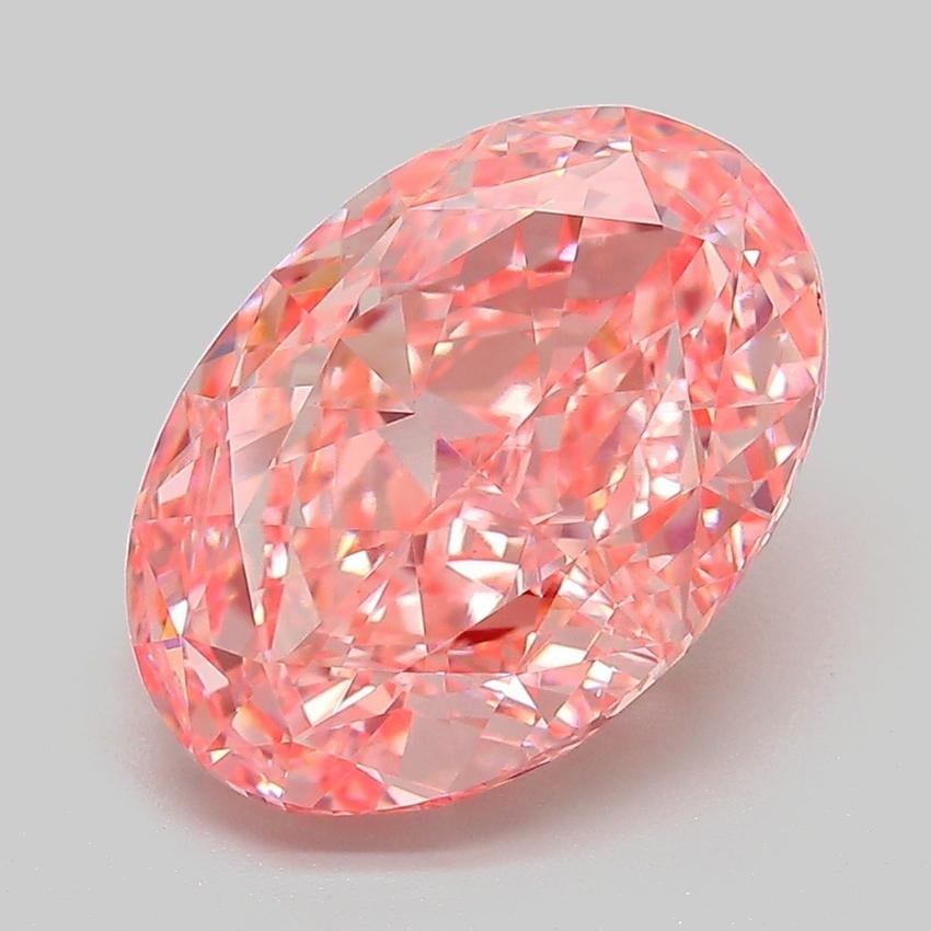 5.17 Ct. Fancy Vivid Pink Oval Lab Grown Diamond
