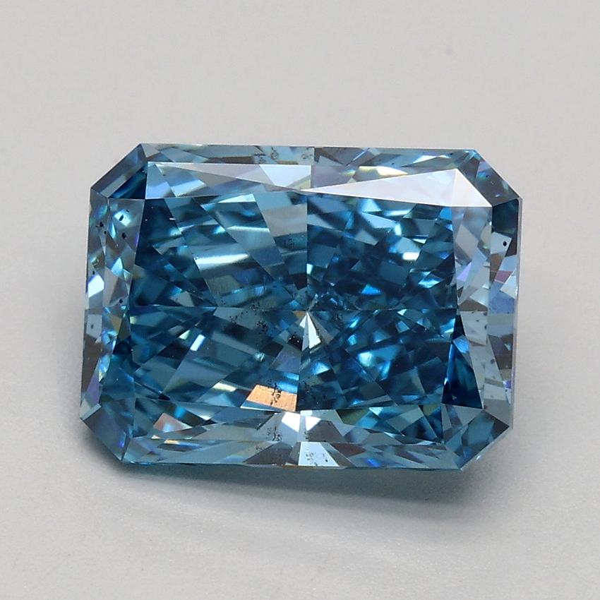2.11 Ct. Fancy Vivid Blue Radiant Lab Grown Diamond