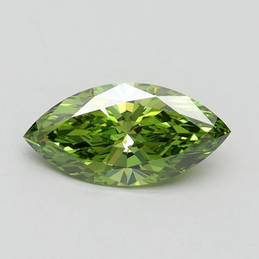 1.00 Ct. Fancy Vivid Green Marquise Lab Grown Diamond