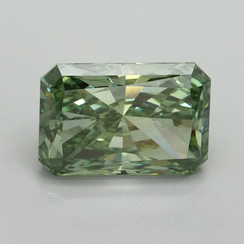 2.48 Ct. Fancy Vivid Green Radiant Lab Grown Diamond