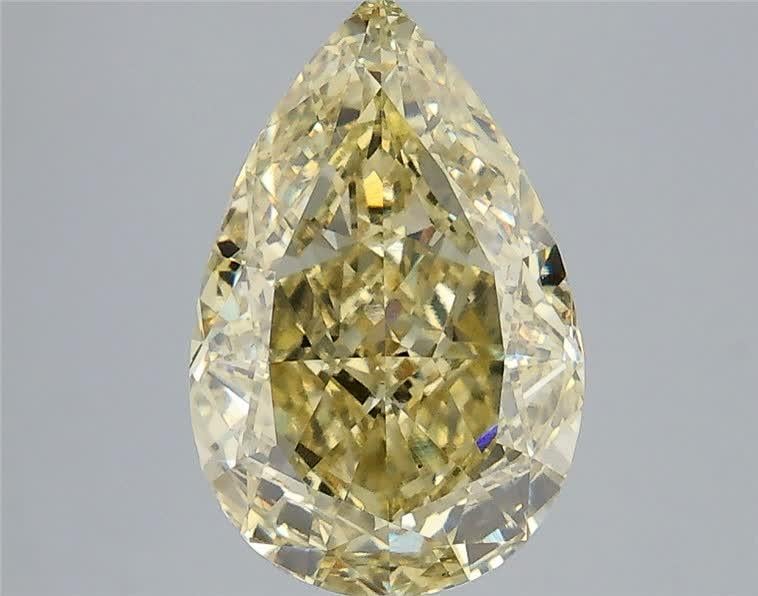 4.07 Ct. Fancy Intense Yellow Pear Lab Grown Diamond