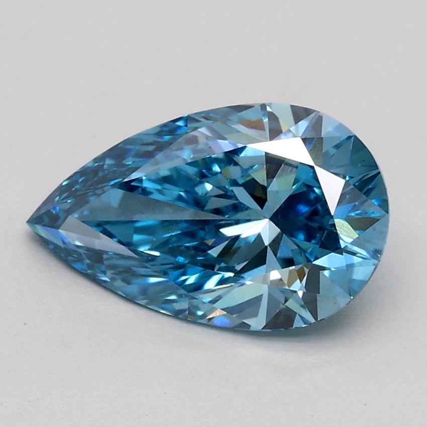 1.06 Ct. Fancy Vivid Blue Pear Lab Grown Diamond