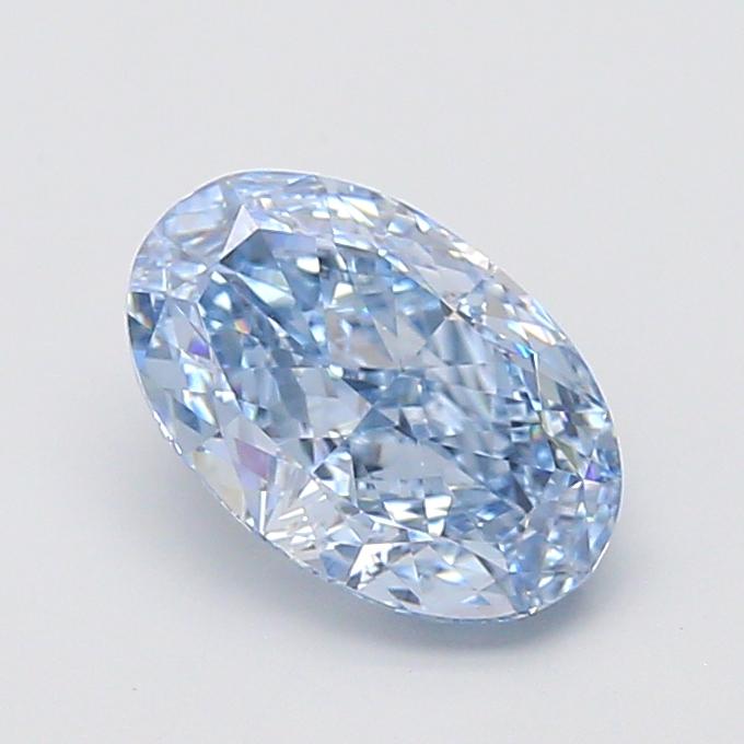 3.03 Ct. Fancy Vivid Blue Oval Lab Grown Diamond