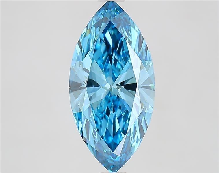 2.52 Ct. Fancy Vivid Blue Marquise Lab Grown Diamond