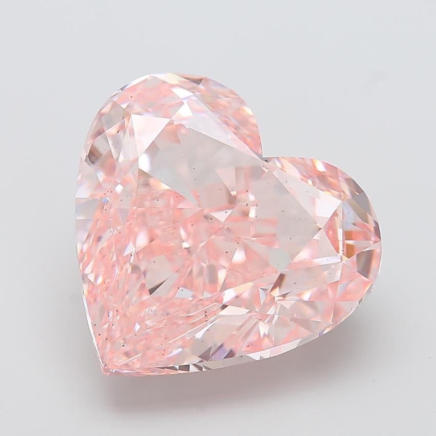 30.10 Ct. Fancy Intense Pink Heart Lab Grown Diamond