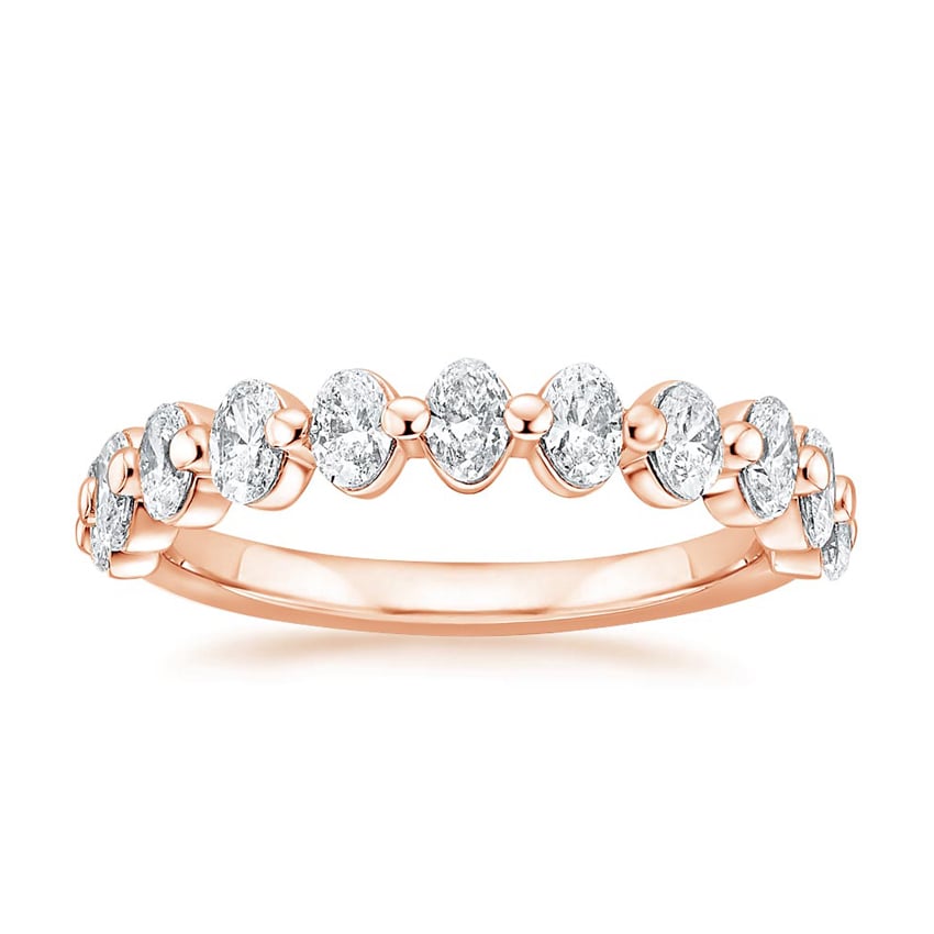 Rose gold diamond engagement ring with surprise diamond details