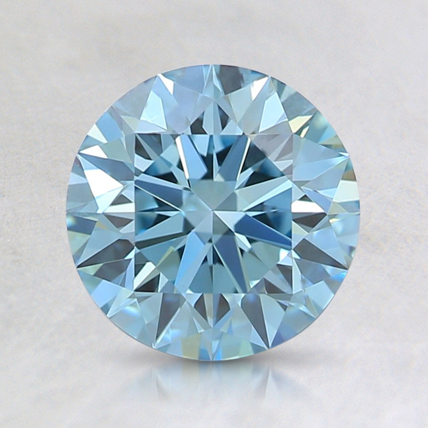 1.33 Ct. Fancy Green-Blue Round Lab Created Diamond