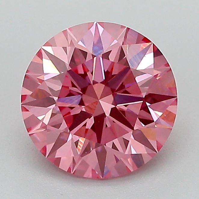 1.53 Ct. Fancy Vivid Pink Round Lab Grown Diamond