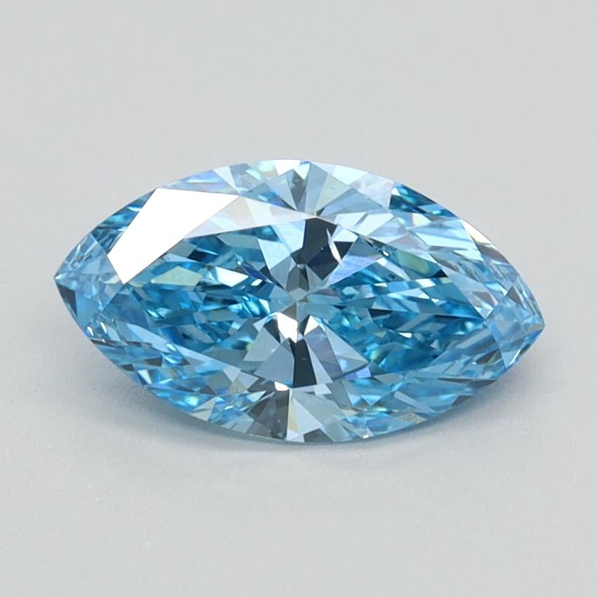 0.81 Ct. Fancy Vivid Blue Marquise Lab Grown Diamond