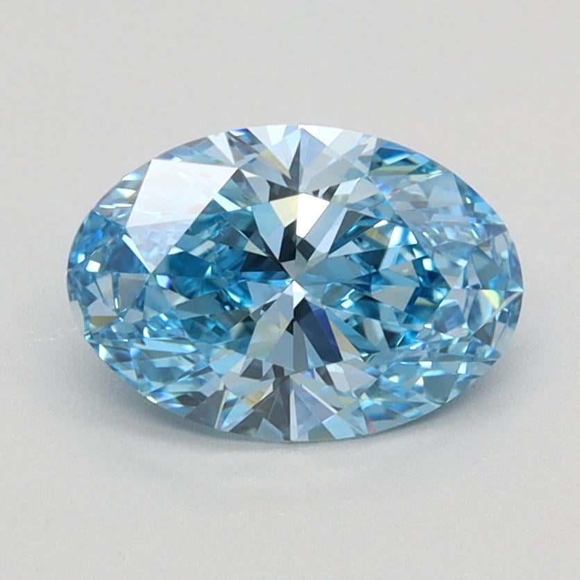 1.06 Ct. Fancy Vivid Blue Oval Lab Grown Diamond