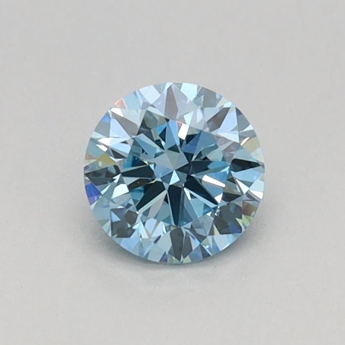 0.32 Ct. Fancy Vivid Blue Round Lab Grown Diamond